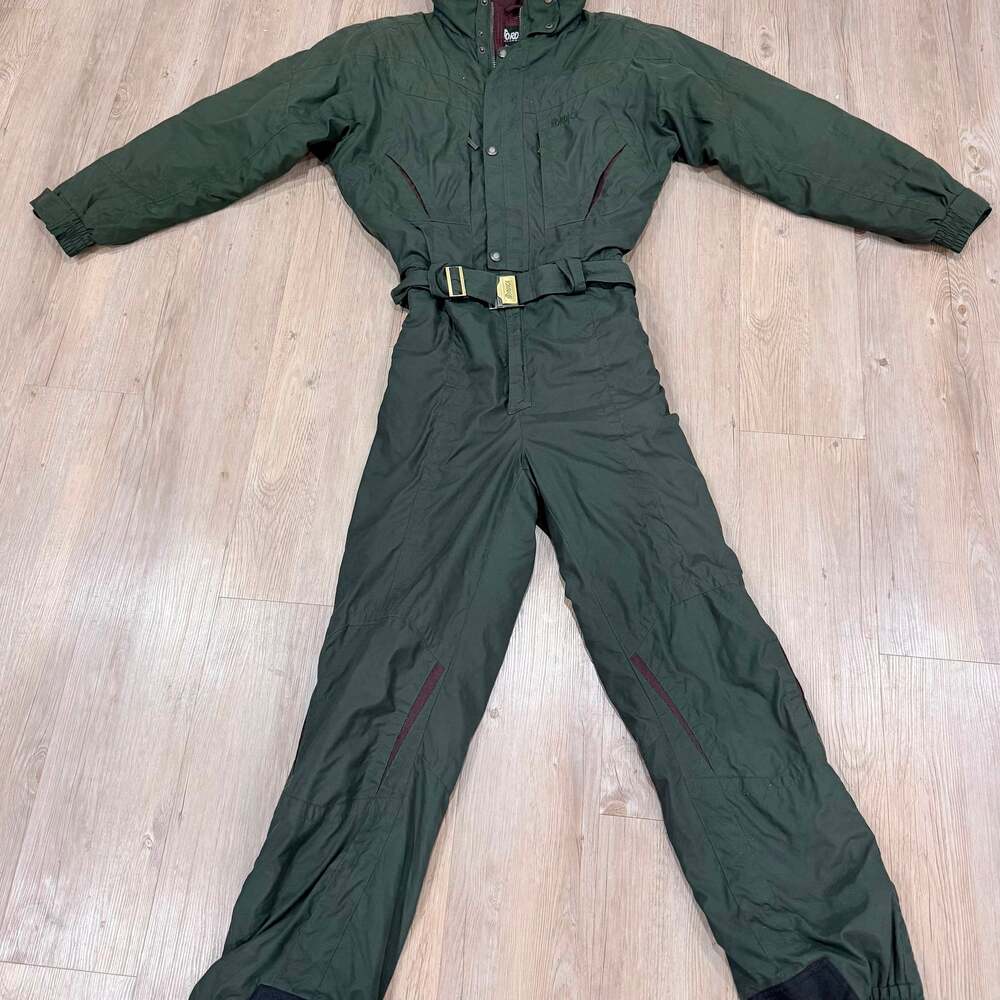 Nordica Classics Vintage 90s Green Ski Suit Snowsuit One Piece Size Large